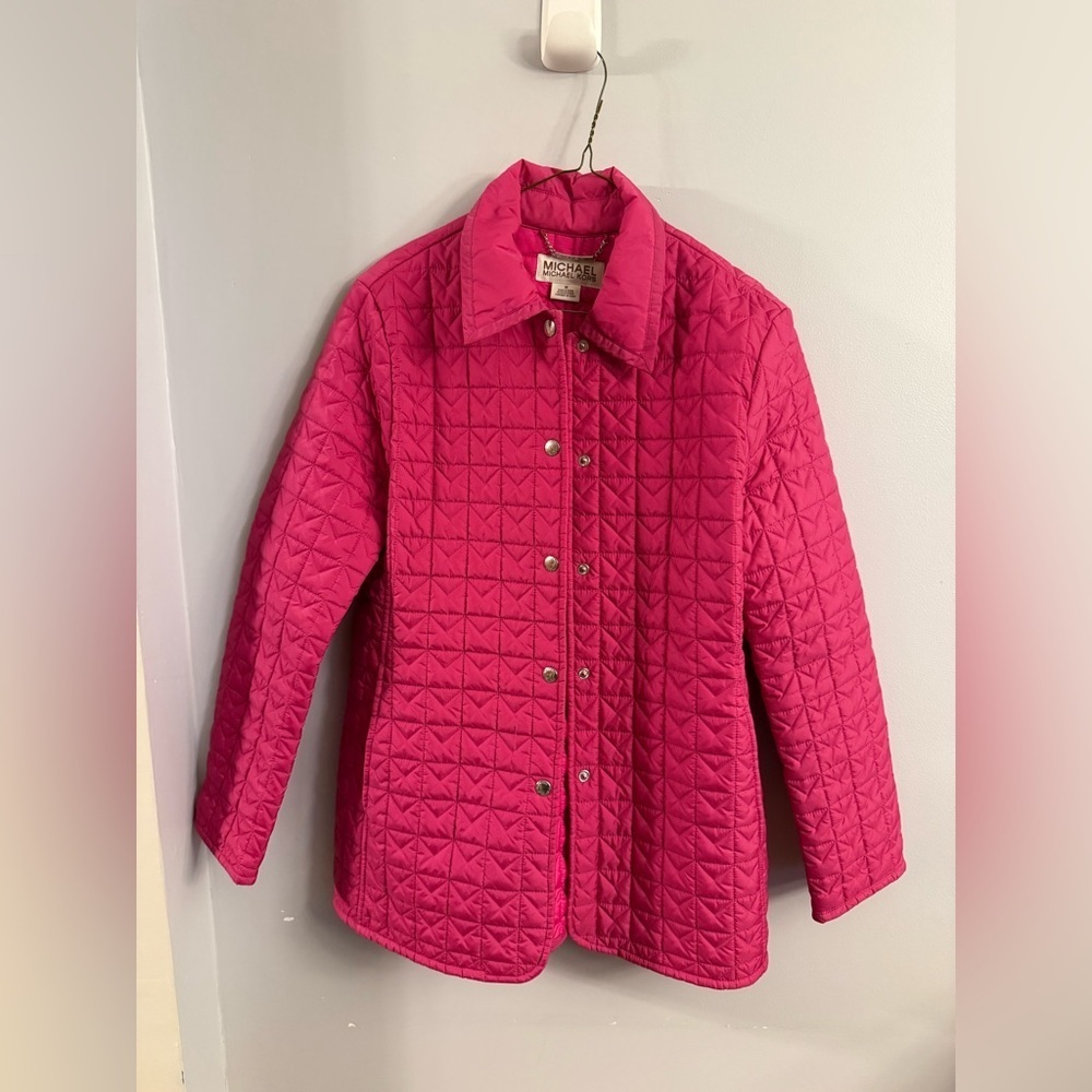 Michael Michael Kors Pink Quilted Jacket Size M